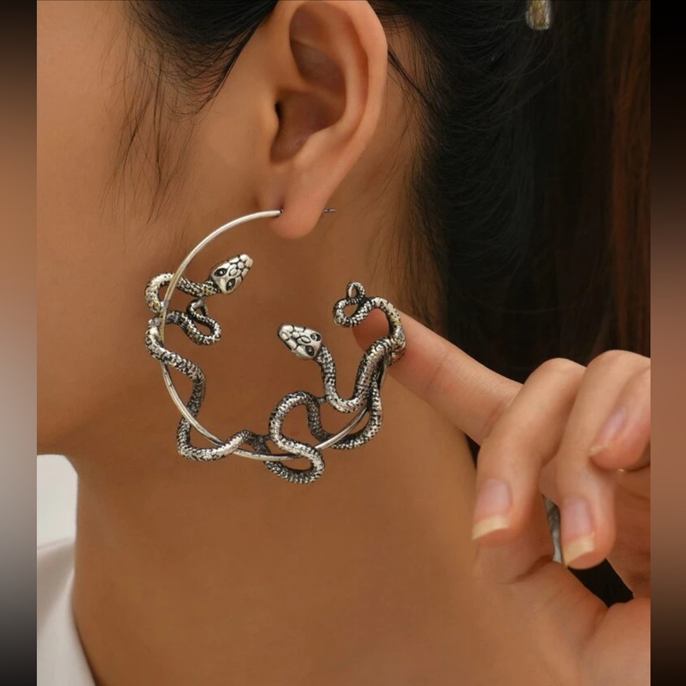 π Awesome Large Rustic Style Hoop Earrings π